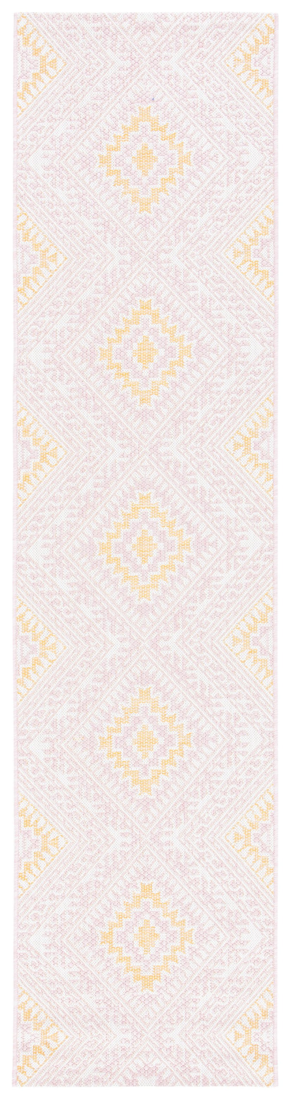 Safavieh Courtyard Exquisite Geometric Area Rug - Elegant Pink And Gold Design For Modern Living Spaces Pink ,Gold 88% Polypropylene,12% Polyester Cy8548-56221-4