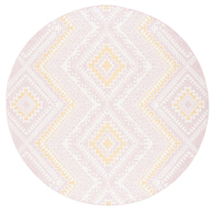 Safavieh Courtyard Exquisite Geometric Area Rug - Elegant Pink And Gold Design For Modern Living Spaces Pink ,Gold 88% Polypropylene,12% Polyester Cy8548-56221-4