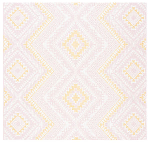 Safavieh Courtyard Exquisite Geometric Area Rug - Elegant Pink And Gold Design For Modern Living Spaces Pink ,Gold 88% Polypropylene,12% Polyester Cy8548-56221-4