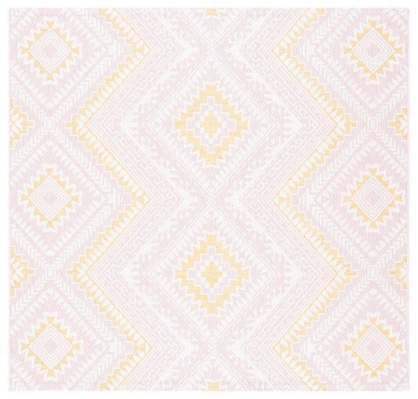 Safavieh Courtyard Exquisite Geometric Area Rug - Elegant Pink And Gold Design For Modern Living Spaces Pink ,Gold 88% Polypropylene,12% Polyester Cy8548-56221-4