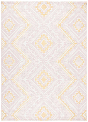 Safavieh Courtyard Exquisite Geometric Area Rug - Elegant Pink And Gold Design For Modern Living Spaces Pink ,Gold 88% Polypropylene,12% Polyester Cy8548-56221-4