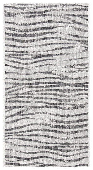 Safavieh Courtyard Stylish Abstract Area Rug - Durable Power Loomed Design For Indoor/Outdoor Spaces Grey ,Black 85.4% Polypropylene,10.4% Polyester,4.2% Latex Cy8551-37612-4