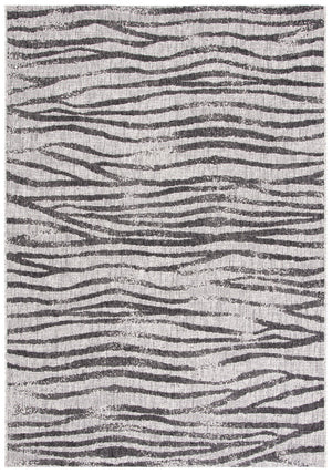 Safavieh Courtyard Stylish Abstract Area Rug - Durable Power Loomed Design For Indoor/Outdoor Spaces Grey ,Black 85.4% Polypropylene,10.4% Polyester,4.2% Latex Cy8551-37612-4