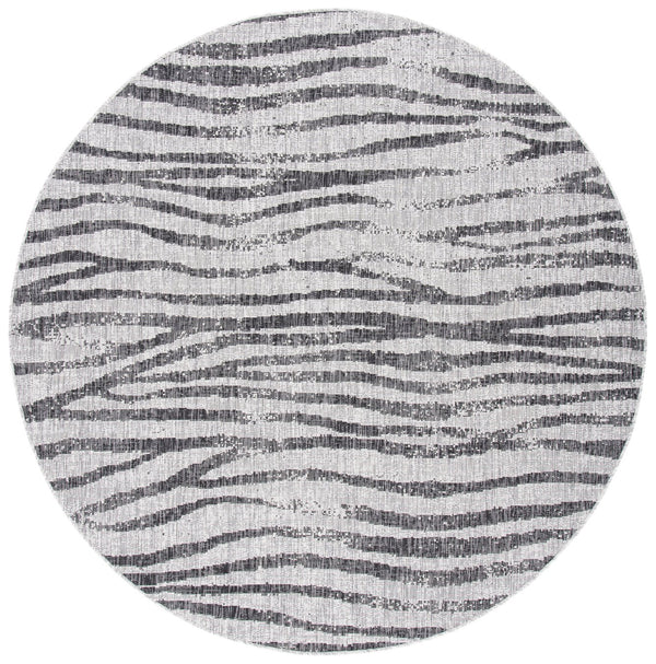 Safavieh Courtyard Stylish Abstract Area Rug - Durable Power Loomed Design For Indoor/Outdoor Spaces Grey ,Black 85.4% Polypropylene,10.4% Polyester,4.2% Latex Cy8551-37612-4