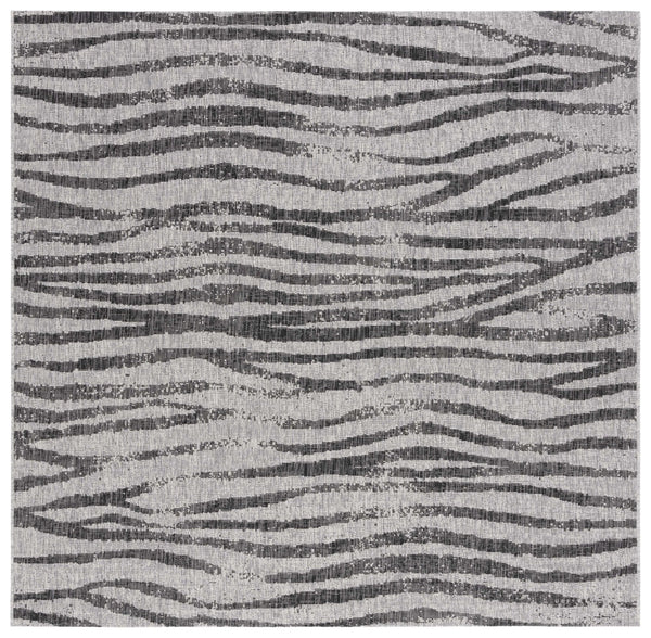Safavieh Courtyard Stylish Abstract Area Rug - Durable Power Loomed Design For Indoor/Outdoor Spaces Grey ,Black 85.4% Polypropylene,10.4% Polyester,4.2% Latex Cy8551-37612-4