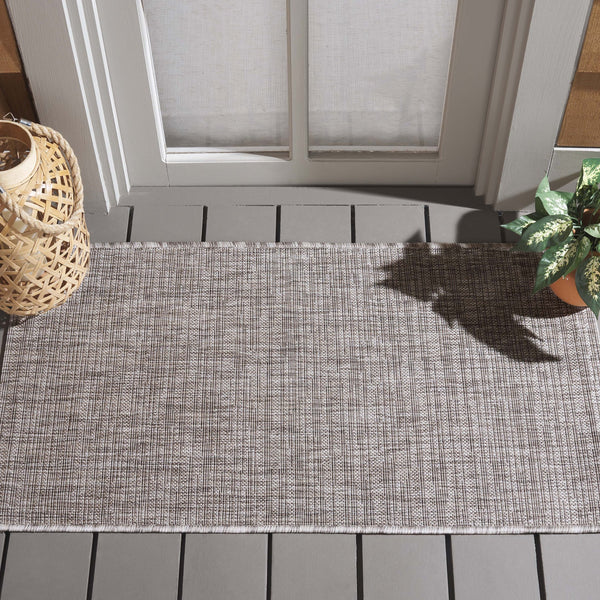 Safavieh Courtyard Elegant Power-loomed Area Rug – Durable, Stylish, & Oeko-tex Certified For Indoors/Outdoors Grey ,Turquoise 88% Polypropylene,12% Polyester Cy8576-37111-4