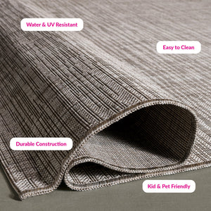 Safavieh Courtyard Elegant Power-loomed Area Rug – Durable, Stylish, & Oeko-tex Certified For Indoors/Outdoors Grey ,Turquoise 88% Polypropylene,12% Polyester Cy8576-37111-4