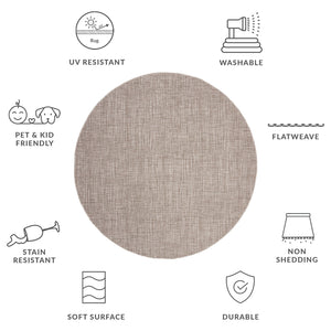 Safavieh Courtyard Elegant Power-loomed Area Rug – Durable, Stylish, & Oeko-tex Certified For Indoors/Outdoors Grey ,Turquoise 88% Polypropylene,12% Polyester Cy8576-37111-4