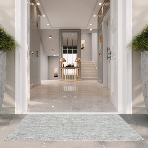 Safavieh Courtyard Elegant Power-loomed Area Rug – Durable, Stylish, & Oeko-tex Certified For Indoors/Outdoors Grey ,Turquoise 88% Polypropylene,12% Polyester Cy8576-37111-4