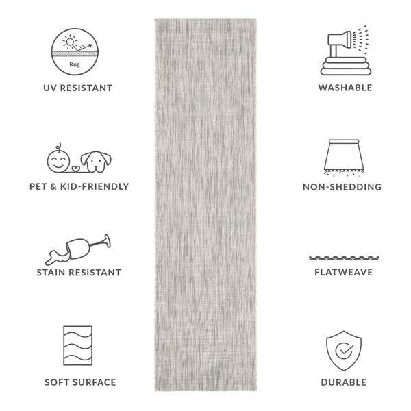 Safavieh Courtyard Elegant Power-loomed Area Rug – Durable, Stylish, & Oeko-tex Certified For Indoors/Outdoors Grey ,Turquoise 88% Polypropylene,12% Polyester Cy8576-37111-4