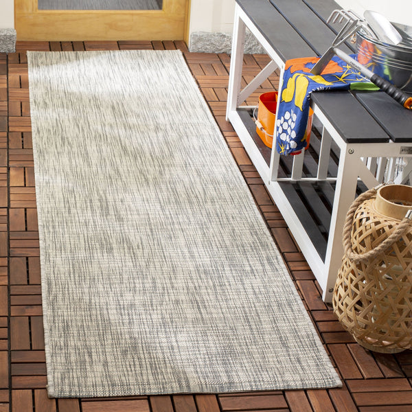 Safavieh Courtyard Elegant Power-loomed Area Rug – Durable, Stylish, & Oeko-tex Certified For Indoors/Outdoors Grey ,Turquoise 88% Polypropylene,12% Polyester Cy8576-37111-4