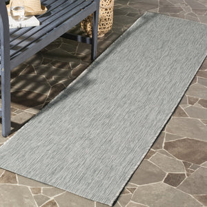 Safavieh Courtyard Elegant Power-loomed Area Rug – Durable, Stylish, & Oeko-tex Certified For Indoors/Outdoors Grey ,Turquoise 88% Polypropylene,12% Polyester Cy8576-37111-4