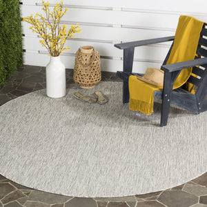 Safavieh Courtyard Elegant Power-loomed Area Rug – Durable, Stylish, & Oeko-tex Certified For Indoors/Outdoors Grey ,Turquoise 88% Polypropylene,12% Polyester Cy8576-37111-4