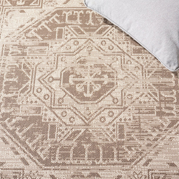 Safavieh Courtyard Elegant Indoor/Outdoor Area Rug With Timeless Design And Durable Craftsmanship For Your Home Beige ,Mocha 88% Polypropylene,12% Polyester Cy8578-07912-5