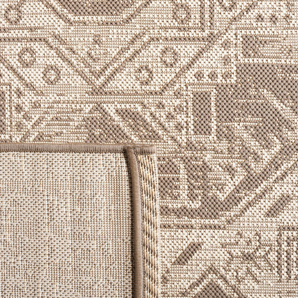 Safavieh Courtyard Elegant Indoor/Outdoor Area Rug With Timeless Design And Durable Craftsmanship For Your Home Beige ,Mocha 88% Polypropylene,12% Polyester Cy8578-07912-5