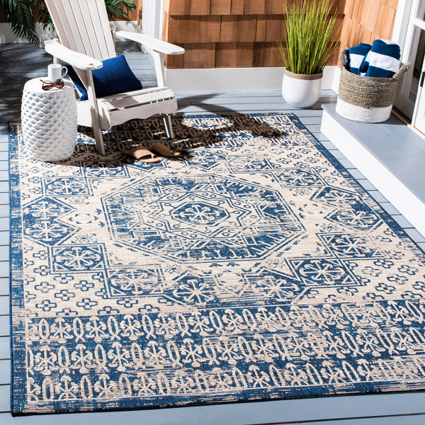 Safavieh Courtyard Elegant Indoor/Outdoor Area Rug With Timeless Design And Durable Craftsmanship For Your Home Beige ,Mocha 88% Polypropylene,12% Polyester Cy8578-07912-5