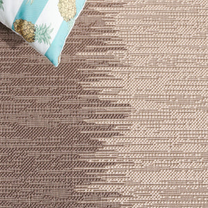 Safavieh Courtyard Elegant Area Rug With Contemporary Jagged Pattern - Perfect For Indoor And Outdoor Spaces Beige ,Blue 88% Polypropylene,12% Polyester Cy8579-23312-8