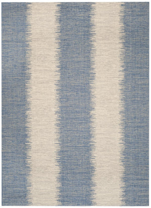 Safavieh Courtyard Elegant Area Rug With Contemporary Jagged Pattern - Perfect For Indoor And Outdoor Spaces Beige ,Blue 88% Polypropylene,12% Polyester Cy8579-23312-8