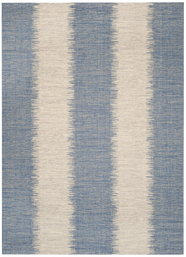 Safavieh Courtyard Elegant Area Rug With Contemporary Jagged Pattern - Perfect For Indoor And Outdoor Spaces Beige ,Blue 88% Polypropylene,12% Polyester Cy8579-23312-8