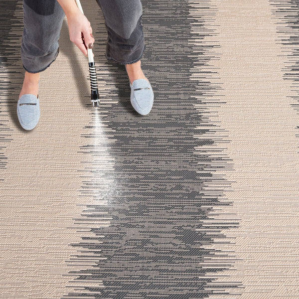 Safavieh Courtyard Elegant Area Rug With Contemporary Jagged Pattern - Perfect For Indoor And Outdoor Spaces Beige ,Blue 88% Polypropylene,12% Polyester Cy8579-23312-8