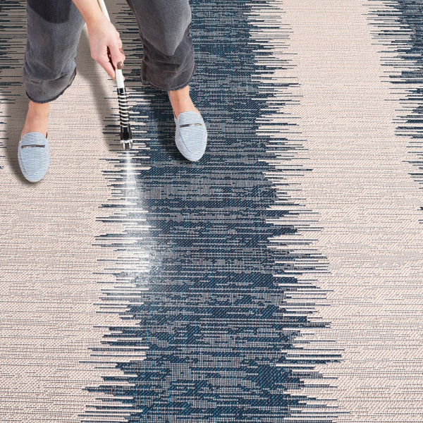 Safavieh Courtyard Elegant Area Rug With Contemporary Jagged Pattern - Perfect For Indoor And Outdoor Spaces Beige ,Blue 88% Polypropylene,12% Polyester Cy8579-23312-8