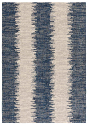 Safavieh Courtyard Elegant Area Rug With Contemporary Jagged Pattern - Perfect For Indoor And Outdoor Spaces Beige ,Blue 88% Polypropylene,12% Polyester Cy8579-23312-8