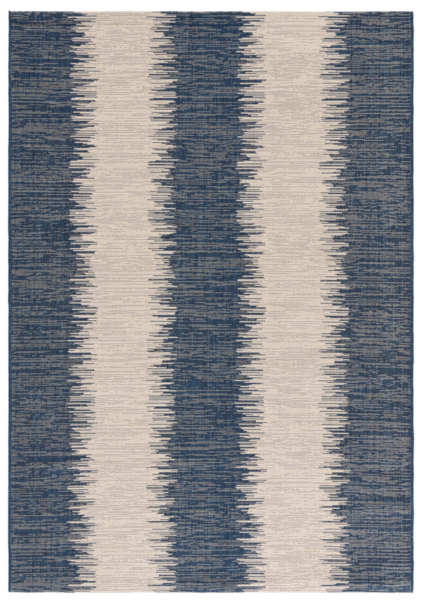 Safavieh Courtyard Elegant Area Rug With Contemporary Jagged Pattern - Perfect For Indoor And Outdoor Spaces Beige ,Blue 88% Polypropylene,12% Polyester Cy8579-23312-8