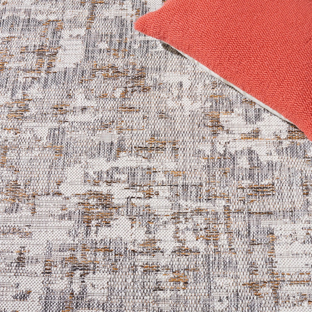 Safavieh Courtyard Elegant Area Rug With Abstract Design In Neutral Tones For Indoor And Outdoor Spaces Ivory ,Dark Grey Brown 88% Polypropylene,12% Polyester Cy8580-59012-7r