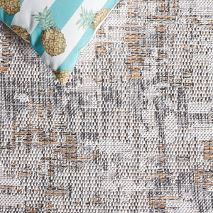 Safavieh Courtyard Elegant Area Rug With Abstract Design In Neutral Tones For Indoor And Outdoor Spaces Ivory ,Dark Grey Brown 88% Polypropylene,12% Polyester Cy8580-59012-7r