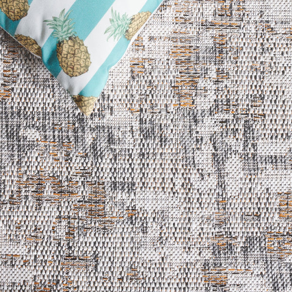 Safavieh Courtyard Elegant Area Rug With Abstract Design In Neutral Tones For Indoor And Outdoor Spaces Ivory ,Dark Grey Brown 88% Polypropylene,12% Polyester Cy8580-59012-7r