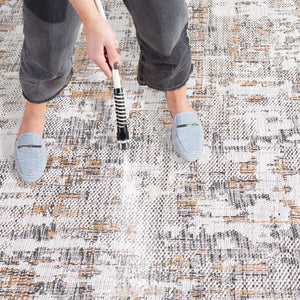 Safavieh Courtyard Elegant Area Rug With Abstract Design In Neutral Tones For Indoor And Outdoor Spaces Ivory ,Dark Grey Brown 88% Polypropylene,12% Polyester Cy8580-59012-7r