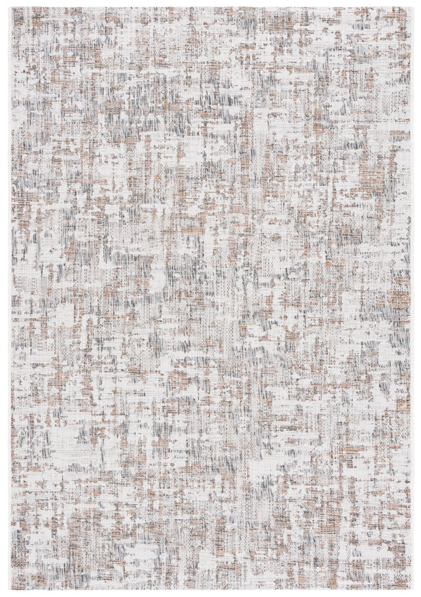 Safavieh Courtyard Elegant Area Rug With Abstract Design In Neutral Tones For Indoor And Outdoor Spaces Ivory ,Dark Grey Brown 88% Polypropylene,12% Polyester Cy8580-59012-7r