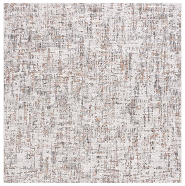 Safavieh Courtyard Elegant Area Rug With Abstract Design In Neutral Tones For Indoor And Outdoor Spaces Ivory ,Dark Grey Brown 88% Polypropylene,12% Polyester Cy8580-59012-7r