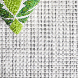 Safavieh Courtyard Indoor/Outdoor Area Rug – Elegant Power-loomed Design For Timeless Home Sophistication Ivory ,Grey 88% Polypropylene,12% Polyester Cy8586-59121-7sq