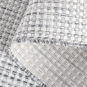 Safavieh Courtyard Indoor/Outdoor Area Rug – Elegant Power-loomed Design For Timeless Home Sophistication Ivory ,Grey 88% Polypropylene,12% Polyester Cy8586-59121-7sq