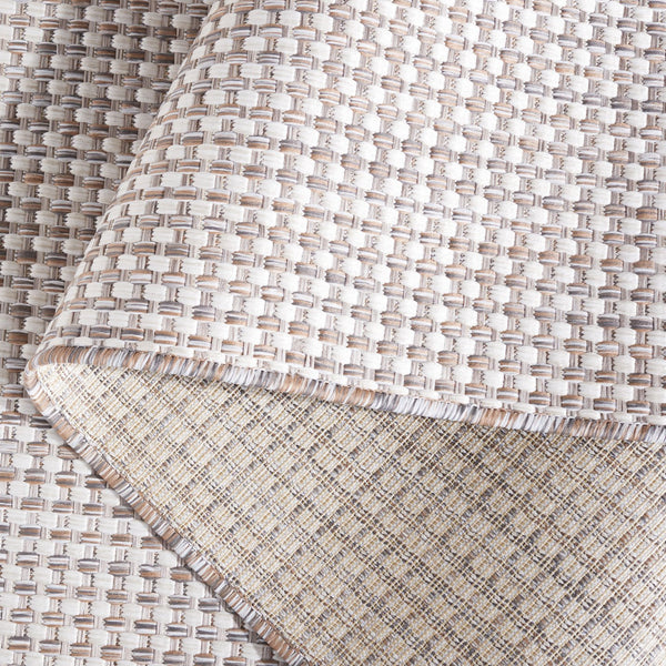 Safavieh Courtyard Indoor/Outdoor Area Rug – Elegant Power-loomed Design For Timeless Home Sophistication Ivory ,Grey 88% Polypropylene,12% Polyester Cy8586-59121-7sq