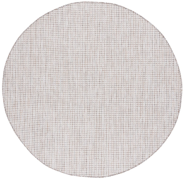 Safavieh Courtyard 8586 Power Loomed Indoor / Outdoor Rug Ivory / Grey 6'-7" x 6'-7" Round