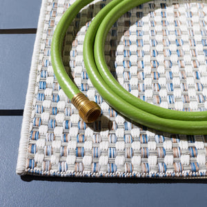 Safavieh Courtyard Indoor/Outdoor Area Rug – Elegant Power-loomed Design For Timeless Home Sophistication Ivory ,Grey 88% Polypropylene,12% Polyester Cy8586-59121-7sq