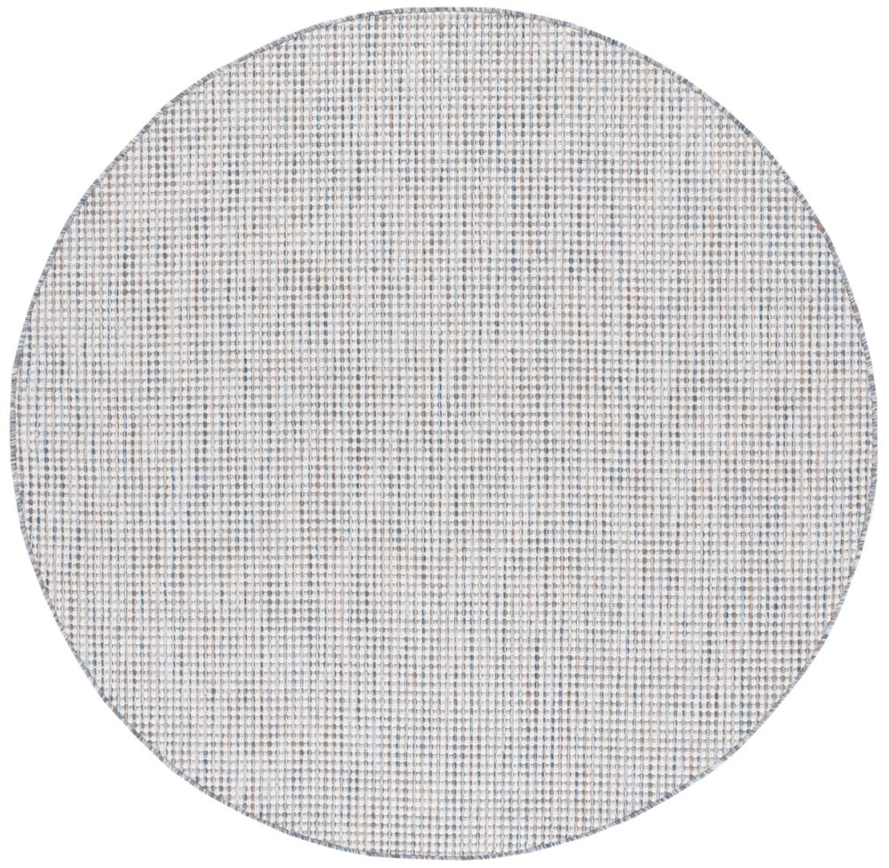 Safavieh Courtyard 8586 Power Loomed Indoor / Outdoor Rug Ivory / Grey 6'-7" x 6'-7" Round