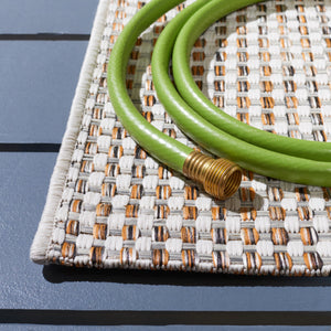 Safavieh Courtyard Indoor/Outdoor Area Rug – Elegant Power-loomed Design For Timeless Home Sophistication Ivory ,Grey 88% Polypropylene,12% Polyester Cy8586-59121-7sq