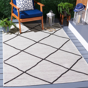 Safavieh Courtyard Elegant Geometric Area Rug - Durable Indoor/Outdoor Design For Modern Home Decor Ivory ,Brown 88% Polypropylene,12% Polyester Cy8635-59312-5