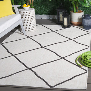 Safavieh Courtyard Elegant Geometric Area Rug - Durable Indoor/Outdoor Design For Modern Home Decor Ivory ,Brown 88% Polypropylene,12% Polyester Cy8635-59312-5