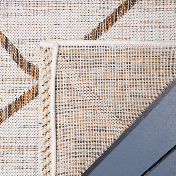 Safavieh Courtyard Elegant Geometric Area Rug - Durable Indoor/Outdoor Design For Modern Home Decor Ivory ,Brown 88% Polypropylene,12% Polyester Cy8635-59312-5