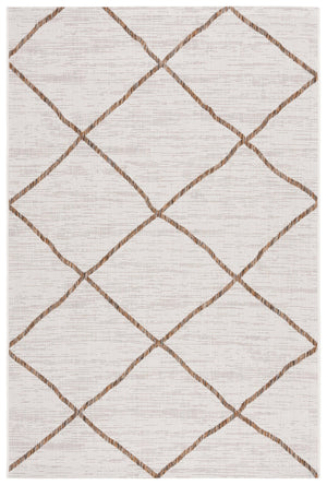 Safavieh Courtyard Elegant Geometric Area Rug - Durable Indoor/Outdoor Design For Modern Home Decor Ivory ,Brown 88% Polypropylene,12% Polyester Cy8635-59312-5