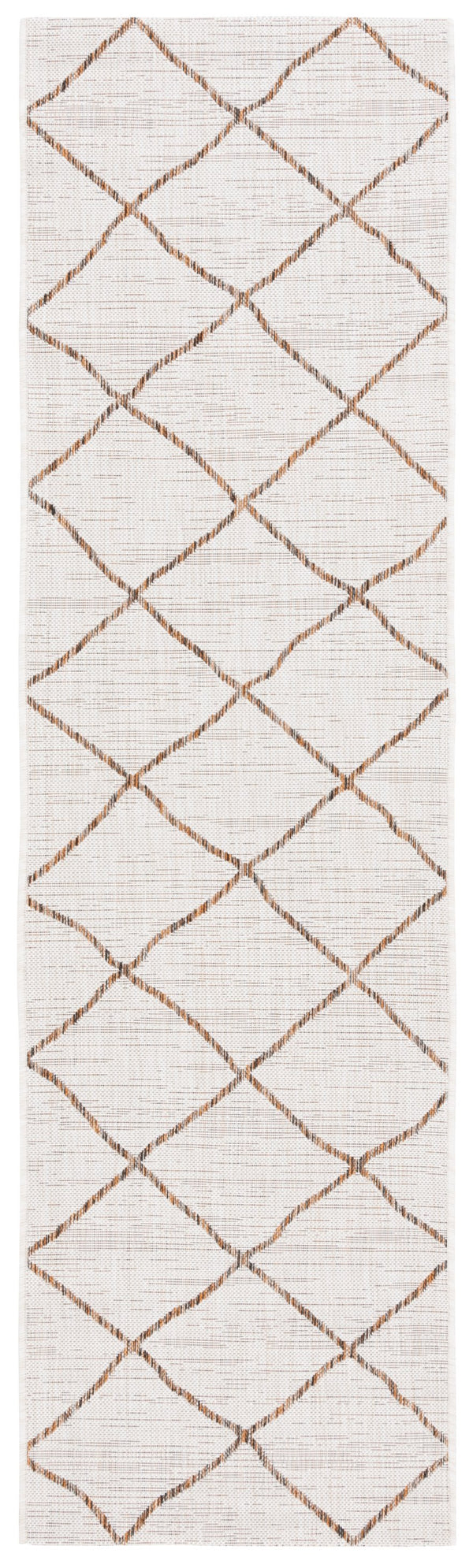Safavieh Courtyard Elegant Geometric Area Rug - Durable Indoor/Outdoor Design For Modern Home Decor Ivory ,Brown 88% Polypropylene,12% Polyester Cy8635-59312-5