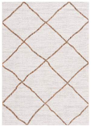 Safavieh Courtyard Elegant Geometric Area Rug - Durable Indoor/Outdoor Design For Modern Home Decor Ivory ,Brown 88% Polypropylene,12% Polyester Cy8635-59312-5