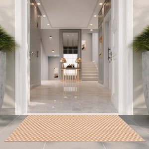 Safavieh Courtyard Contemporary Indoor/Outdoor Runner Rug - Elegant Light Brown And Grey Design For Your Space Blue ,Light Grey 88% Polypropylene,12% Polyester Cy8653-36821-5r