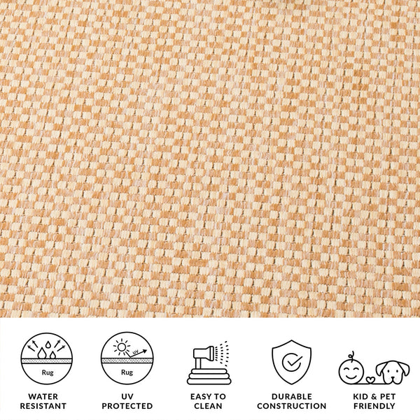 Safavieh Courtyard Contemporary Indoor/Outdoor Runner Rug - Elegant Light Brown And Grey Design For Your Space Turquoise ,Light Grey 88% Polypropylene,12% Polyester Cy8653-37221-218