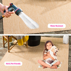 Safavieh Courtyard Indoor/Outdoor Area Rug - Elegant Power-loomed Design For Modern Spaces And Easy Care Black ,Light Grey 88% Polypropylene,12% Polyester Cy8653-37621-10