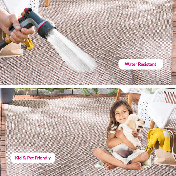 Safavieh Courtyard Indoor/Outdoor Area Rug - Elegant Power-loomed Design For Modern Spaces And Easy Care Black ,Light Grey 88% Polypropylene,12% Polyester Cy8653-37621-10